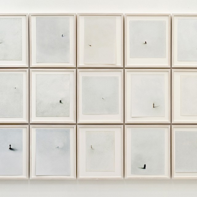 21 Graves (JC/P 106), 2012, Paper and Colored Pencil, 109 x 221 cm