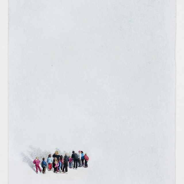 School (JC/P 115), 2012, Paper and Colored Pencil, 30,5 x 22,5 cm