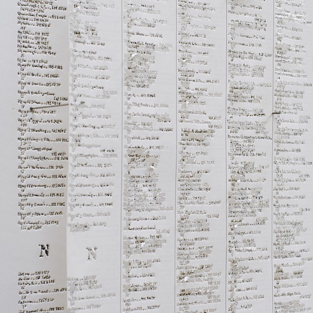 From N to O (JC/S 37), 2012, Paper, Wood, Steel Pins, 58 x 44 x 9 cm, DETAIL