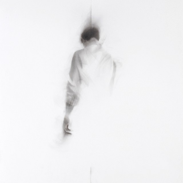 Smoke Drawings (SM/P 13), 2012-2013, Smoke and Wax, 57 x 34,5 cm