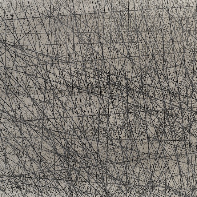 WV 07/11 B (LB/P 121), 2011, Ink Pen, Etching Needle, Oil, Indian Ink on Cardboard, 51 x 71,5 cm