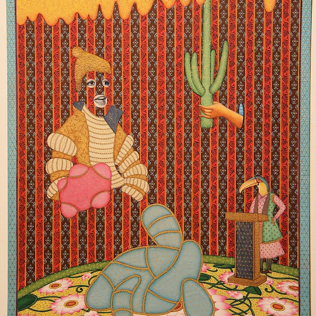 Alexander Gorlizki, The Apparition Has Something to Say (AG/P 133), 2013, Pigment and Gold on Paper, 31,5 x 23,5 cm