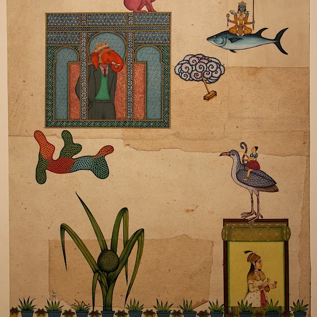 Alexander Gorlizki, Looking Out Looking In (AG/P 140), 2013, Pigment and Gold on Paper, 42,5 x 32 cm