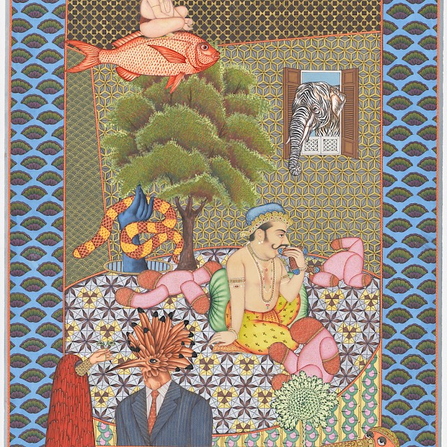 Alexander Gorlizki, In Praise of Idleness (AG/P 149), 2013, Pigment and Gold on Paper, 41 x 31 cm