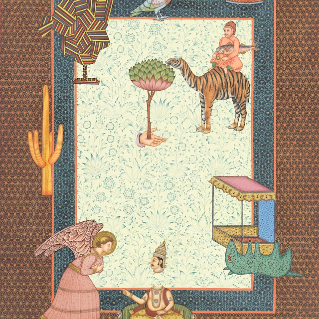 Alexander Gorlizki, Shoul We? Could We? (AG/P 151), 2013, Pigment and Gold on Paper, 40 x 30 cm