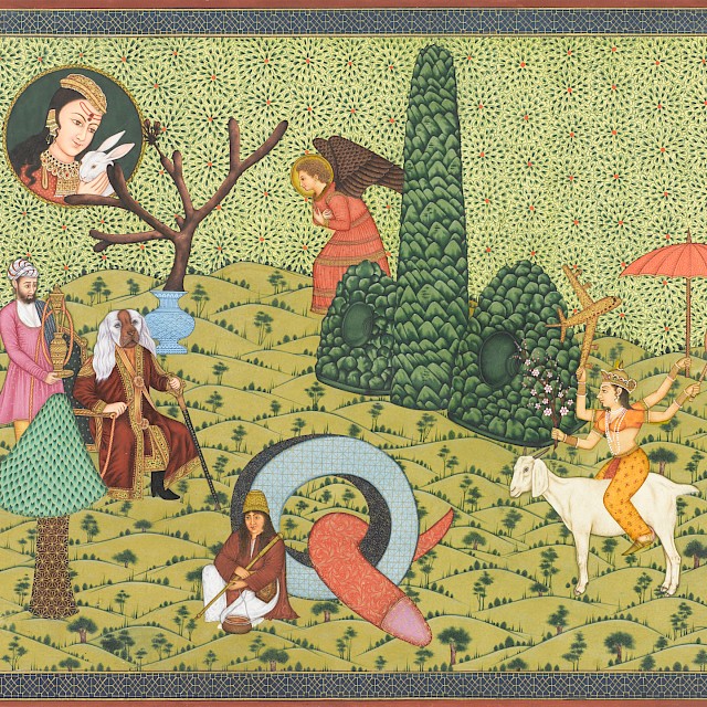 Alexander Gorlizki, Someone Make a Decision (AG/P 153), 2013, Pigment and Gold on Paper, 30,5 x 40 cm