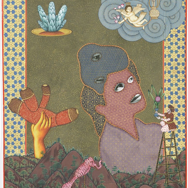 Alexander Gorlizki, If Not Now, When? (AG/P 157), 2013, Pigment and Gold on Bookprint, 28 x 22 cm