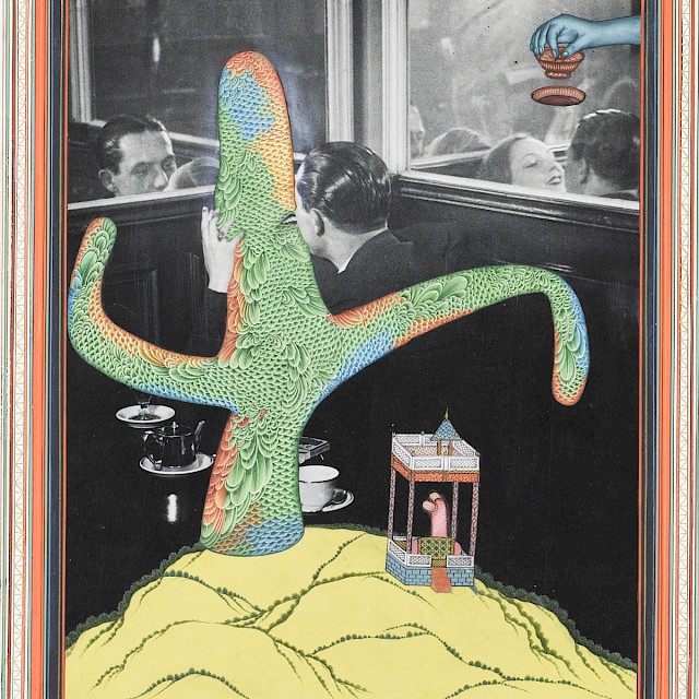 Alexander Gorlizki, Smell the Coffee (AG/P 161), 2013, Pigment and Gold on Paper, 24 x 20 cm