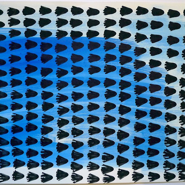 Hella Berent, Sans Papiers #1 (HB/P 45), 2013, Gouache and Watercolor on Paper, 35 x 46,8 cm