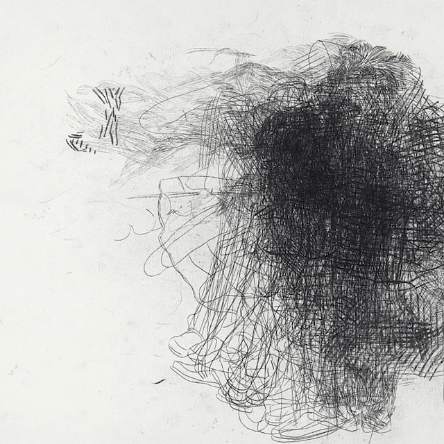 Hedwig Brouckaert, Untitled (A. AprilMay 2012) (HBR/P 6), 2012, Carbon Paper on Paper, 30 x 47 cm