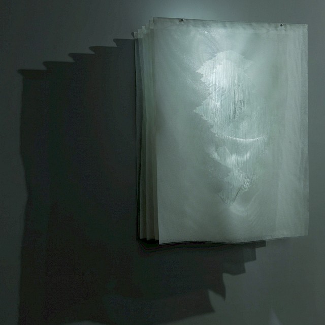 Corum (AGL/S 27), 2011, Glass Fabric 170g, Torn, Mounting made of Metal, 100 x 76 x 33 cm