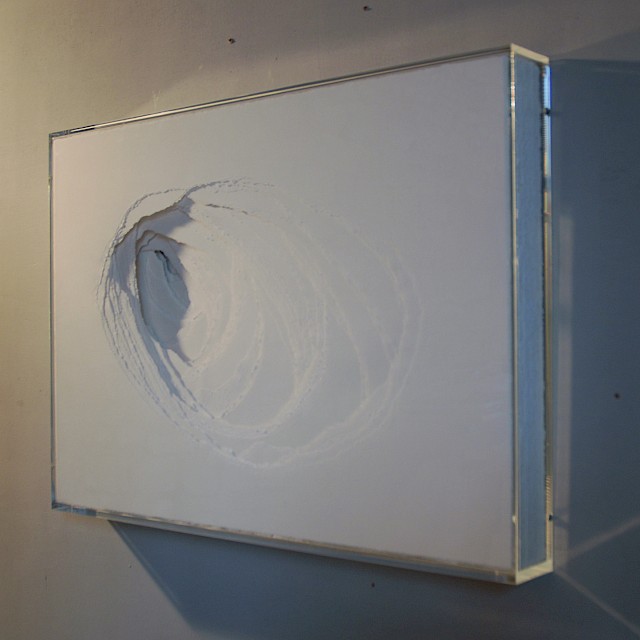 Terforationsbloc (AGL/S 29), 2012, Paper 200g, Torn, Acrylic Box, 47 x 68 x 5 cm