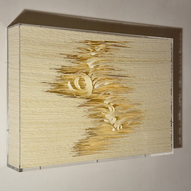 Paperwall (AGL/S 32), 2013, Paper 400g (Egg-Shell-White), Torn, Acrylic Box, 46 x 66 x 11 cm