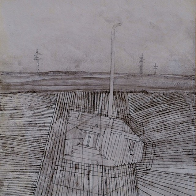 Hans Lemmen, o.T. (HL/P 1), 2011-2015, Ink and Casein on Paper, 30,7 x 23,3 cm