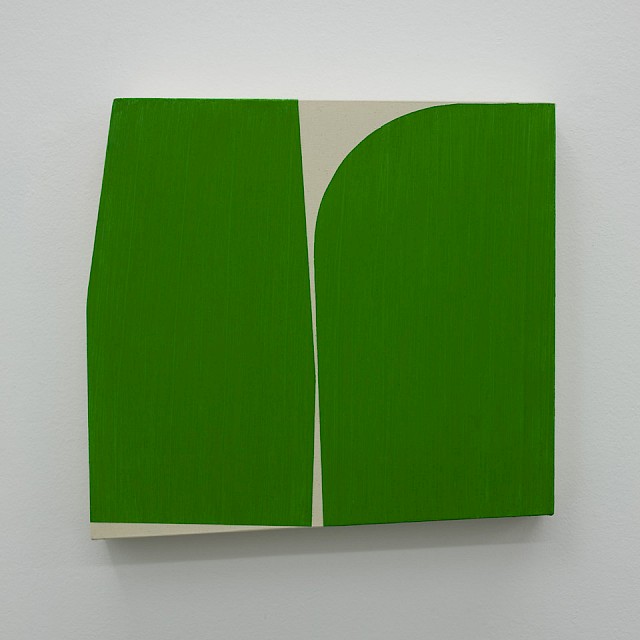 Double Green, 2015, Oil and Acrylic Paint on Cotton, 43 x 45,7 cm