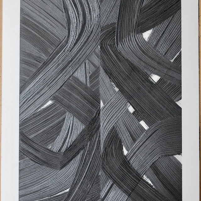 Untitled (#2035G), 2020, Graphit auf Bütten, Geschnitzt, 38 x 28 cm