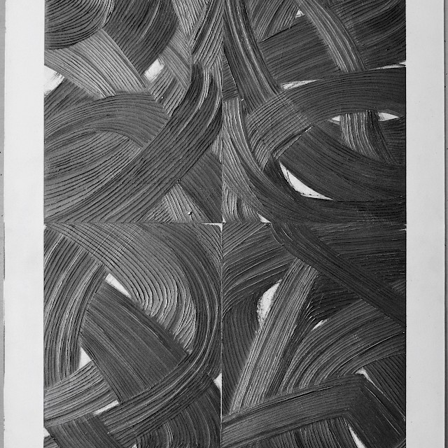 Untitled (#2033G), 2020, Graphit auf Bütten, Geschnitzt, 38 x 28 cm