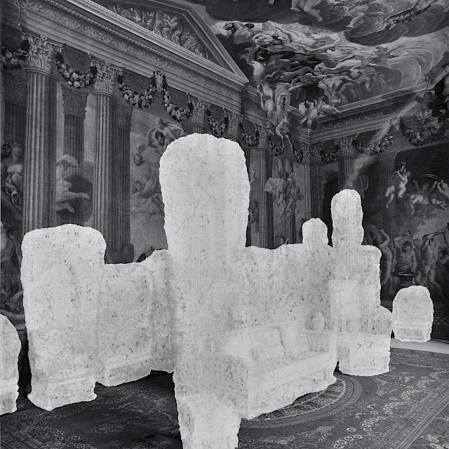 Sculptures in heaven (JC/P 201), Archival paper, ink, 61 x 52 cm