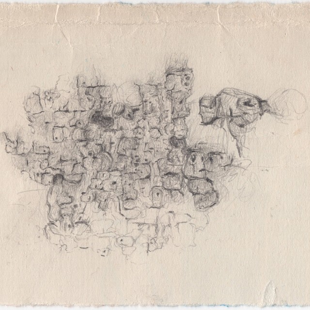 Unitled (SDM/P 62), 20-22/02/'17, Pencil on Paper, 8 x 11,5 cm