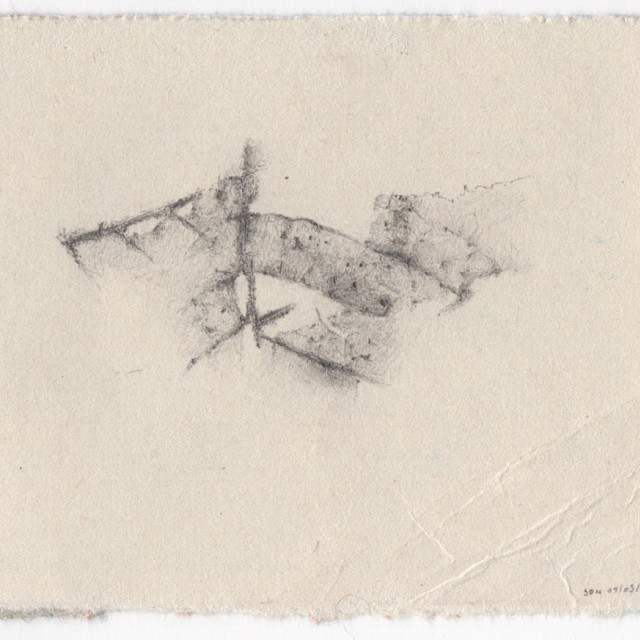 Unitled (SDM/P 63), 09/03/'17, Pencil on Paper, 5,5 x 6,8 cm