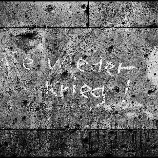 Nie Wieder Krieg, Photography  Lambda print on Baryta paper mounted on dibond, Unique piece, 64 x 94 cm, 2009