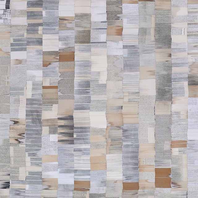 shelf (JC/S 142), 2019, paper, polyester, resin and wood, 99,5 x 72 x 8 cm