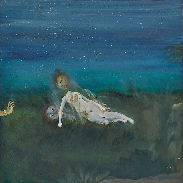 Karine Rougier | La reine aux milles visages (KR/P 36), 2019 | Öl auf Leinwand | 30 x 30 cm