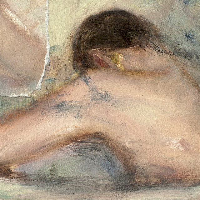Veres Szabolcs, The Bather, 40 x 29,5cm, oil on paper, 2022