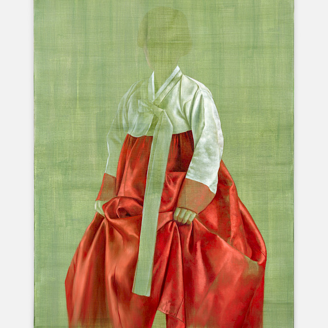 Woman in Red Hanbok