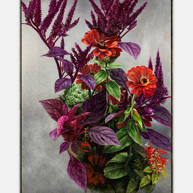 Zinnias and Amaranth